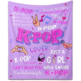 KPOP Demon Hunters Kids Throw Blanket Featuring Zoey, Rumi, & Mira