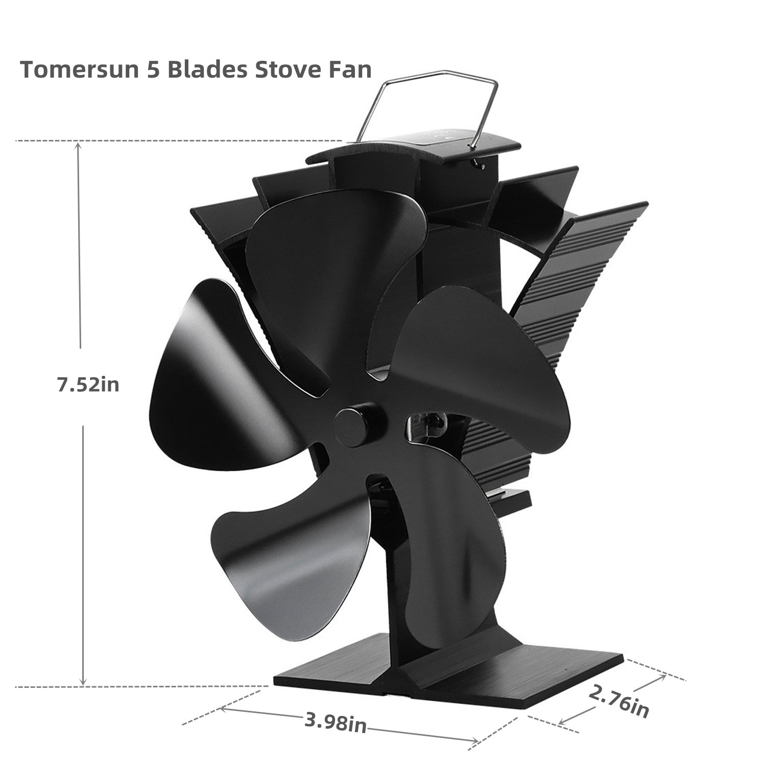 Wood Stove Fan Mini Heat Powered Fan Log Burner Fireplace Eco Fans Silent  Newly Designed 5 Blades for Home Wood Burning/Log Burner/Fireplaces -  Walmart.com