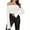 White, variant on GigrtiJin Women off Shoulder Sweaters Long Sleeves Ribbed Knitted Going out Fall Solid Color Comfy Tops Blouse