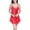 Burgundy, variant on Women's Satin Nightgown Baby Doll Lingerie Dress Fit And Chemise Flare Full Slip Above Knee Low Back Micro Night Lounge Dress Black Large