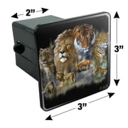 Lion Tiger Snow Leopard Big Cats Tow Trailer Hitch Cover Plug Insert