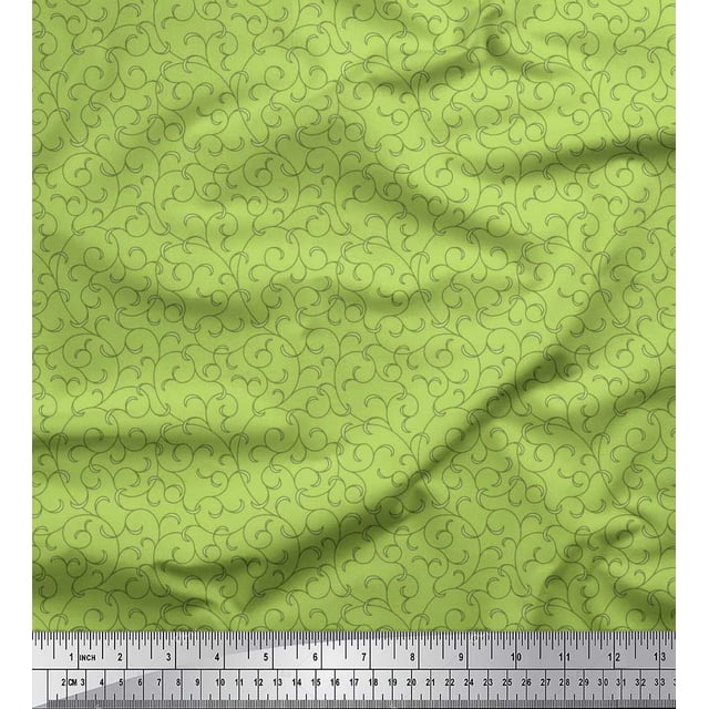 Soimoi polyester Crepe Fabric Swirl Abstract Print Fabric by Yard 52 Inch Wide