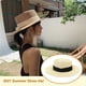 thumbnail image 2 of Sombrero de paja Minnieouse de verano de ala ancha transpirable Beige Negro AP012495-02, 2 of 6