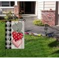 thumbnail image 2 of Vintage Valentine''s Day Garden Flag 12.5x18 Vertical Double Sided Welcome Black White Buffalo Plaids Checked Rustic Wood With Love Heart Small Yard Flag Farmhouse Outside Decorations, 2 of 6