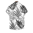 thumbnail image 4 of Mens Manga Corta Botón Abajo Camisas Gira Cuello Impresión Casual Blusa, Camisas de Verano para Hombre, 4 of 5