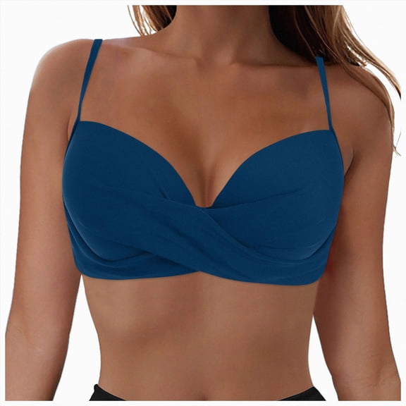 UAYOTSE Summer Daily Wear Bathing Suit Top, Cross Back Padded Bikini Top, Flexible Adjustable Design for Swimming and Water Leisure,Sizes XXL