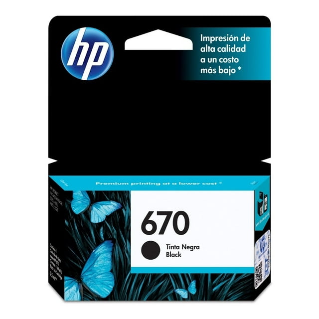 Cartucho de tinta HP 670 Amarillo Original CZ116AL Para HP Deskjet 4615 4625 3525 5525