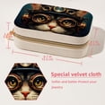 thumbnail image 5 of Retro Cat Velvet Portable Necklace Holder with Removable Compartment - Earring Organizer, Jewelry Boxes, Organizer Box - Gift, 5 of 7