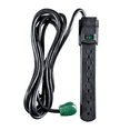 thumbnail image 3 of GoGreen Power (GG-16103M-12BK) 6 Outlet Surge Protector, 250 Joules, Black, 12ft Cord, 15 AMP circuit breaker, Right Angle Plug, 3 of 10