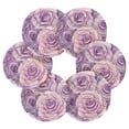 thumbnail image 2 of 6 Coil Coasters 3.94x3.94x0.24 Inch Water Coasters Drink Coasters with Cup Holders Absorbent Coasters Heat Resistant for Bar Protection Purple Roses, 2 of 7