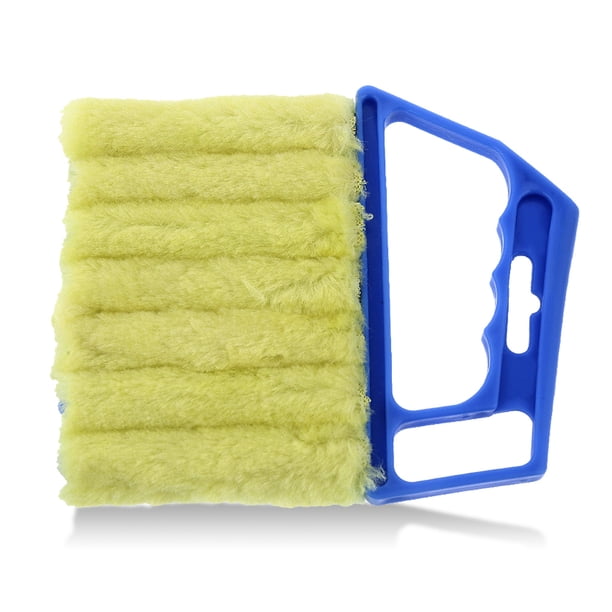Cepillo ciego Microfibra Lavable Aire Acondicionado Louvered Cortinas Ventana Detachable De Escombros Handheld Limpieza Herramienta Accesorios Azul sidaley HA059637-03