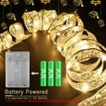 thumbnail image 5 of Morttic Christmas Ribbon Lights,32.8ft 100 LED Mini Lights Copper Wire Fairy String Lights for Xmas New Year Party Weddings DIY Christmas Tree Bows Decorations (Sliver Ribbon+Warm White Light), 5 of 9
