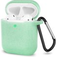 thumbnail image 1 of AirPods Case, Full Protective Silicone AirPods Accessories Cover Compatible with AirPods 1&2 Wireless and Wired Charging Case(Front LED Visible),Glitter Purple, 1 of 7