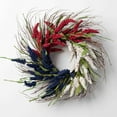 thumbnail image 2 of Uklsqma Couronne de Jour de l'Indépendance / Décoration de Porte d'Entrée Patriotique du 4 Juillet / Oreilles Simulées Rouges Blanches Bleues / Couronne de Drapeau Résistante aux Intempéries pour Extérieur et Intérieur / Décoration Murale et de Cheminée pour les Vacances d'Été, 2 of 6