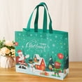 thumbnail image 6 of Twinkseal Christmas Gift Bags Christmas Gift Bag Santa Claus Snowman Design Capacity Dual Handle Non-woven Fabric Candy Gift Packaging Bag Gift for Christmas, 6 of 8