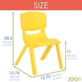 thumbnail image 4 of JOON Stackable Plastic Kids Learning Chairs, Yellow, 20.5x12.75X11 Inches, 4 of 7