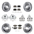 thumbnail image 1 of CMX Front Rear Disc Brake Caliper Rotors and Ceramic Pads Kit (10Pc) for Car 2014-2015 Volkswagen Beetle Sportline with 2.0L GAS engine with 253mm Diameter Rotor KC8-100994C, 1 of 11