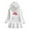 White, variant on Dress for Girls Hooded Jumper Hoodie Sweatshirt Cotton Causal Long Sleeve Fashion Dress with Print Kids Black 3-4 Years