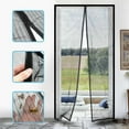 thumbnail image 2 of MAGNA SCREEN Magnetic Closing Mesh Door Keeps Mosquito Out Standard Single- Black (2) 83in x 19.5in, 2 of 5
