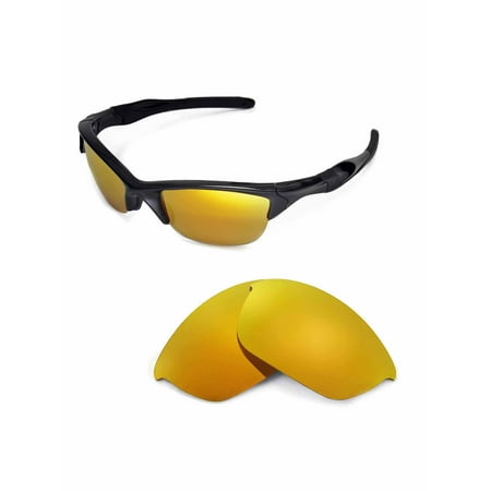 Walleva 24K Gold Polarized Replacement Lenses for Oakley Half Jacket 2.0 Sunglasses