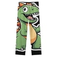 thumbnail image 4 of Cute Dinosaur Cartoon Winter Female Pants Flannel High Waist Women Pants Lady Warm Straight Leg Plush Trousers, 4 of 7