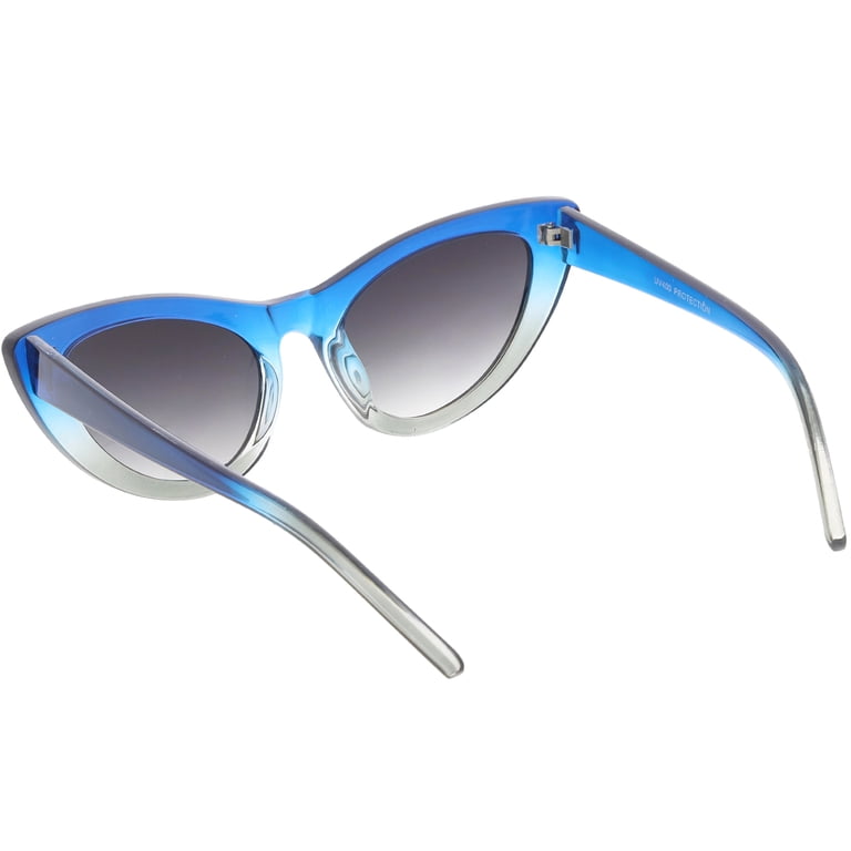 Oversize Translucent Gradient Cat Eye Sunglasses Neutral 