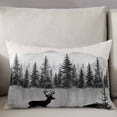 thumbnail image 3 of Deer Forest Throw Pillow Covers, Farmhouse Vintage Nature Trees Mountain Soft Breathable Pillow Cases with Invisible Zipper for Sleeping, Toddler Pillowcases for Couch Bed Sofa Chair 12x20 Inches, 3 of 6