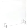 Safco Portable Freestanding Acrylic Sneeze Guard - 29.5" Width x 8" Depth x 23.5" Height - 1 Each - Clear, Transparent - Acrylic