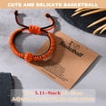 thumbnail image 4 of Soccer Baseball Basketball Bracelet Gifts for Boys Girls, Adjustable Handmade Braided Rope Silicone Bead Wristbands Bracelet, Sports Lover Teens Players Team Accessories Stuff Jewelry Gift for 6-16, 4 of 6