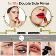 thumbnail image 2 of Espejo de maquillaje GURUN M1406K, soporte de pared con aumento de 10x, 2 of 7