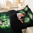 thumbnail image 4 of Castle Fairy Gothic Skull 7-Piece Twin Bedding,Spooky Lightning Bedding Comforter Set,Green Black,Black Reversible, 4 of 7