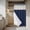 Blue, variant on Solid Brown No Hook Shower Curtain Waterproof,Bathroom Curtains with Snap in Liners and See Through Top Window,Vintage Minimalism Abstract Denim Pattern Hotel Style Bathtub Curtains Shower 72"Wx96"L
