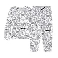 thumbnail image 4 of Halloween Pajamas Set Girls Boys Comfy Color Pajamas 2-piece Pajama Set Crew Neck Top with Pajamas Pants, 4 of 4