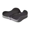 thumbnail image 1 of Cojín de asiento de espuma viscoelástica, grueso, cómodo y ergonómico para silla de oficina Gris negro, 1 of 9