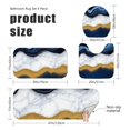 thumbnail image 3 of Blue and Gold Marble Pattern Bathroom Rug Set 4 Piece,Includes Contour,Lid Cover,Bath Mat,Non-Slip Extra Soft Absorbent Washable, 3 of 5