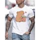 thumbnail image 1 of Men's Casual Capybara Drinking Boba Tea Graphic T-Shirt - Red Crew Neck Short Sleeve, Lightweight Polyester, Summer Relaxation & Outdoor Wear, 1 of 5