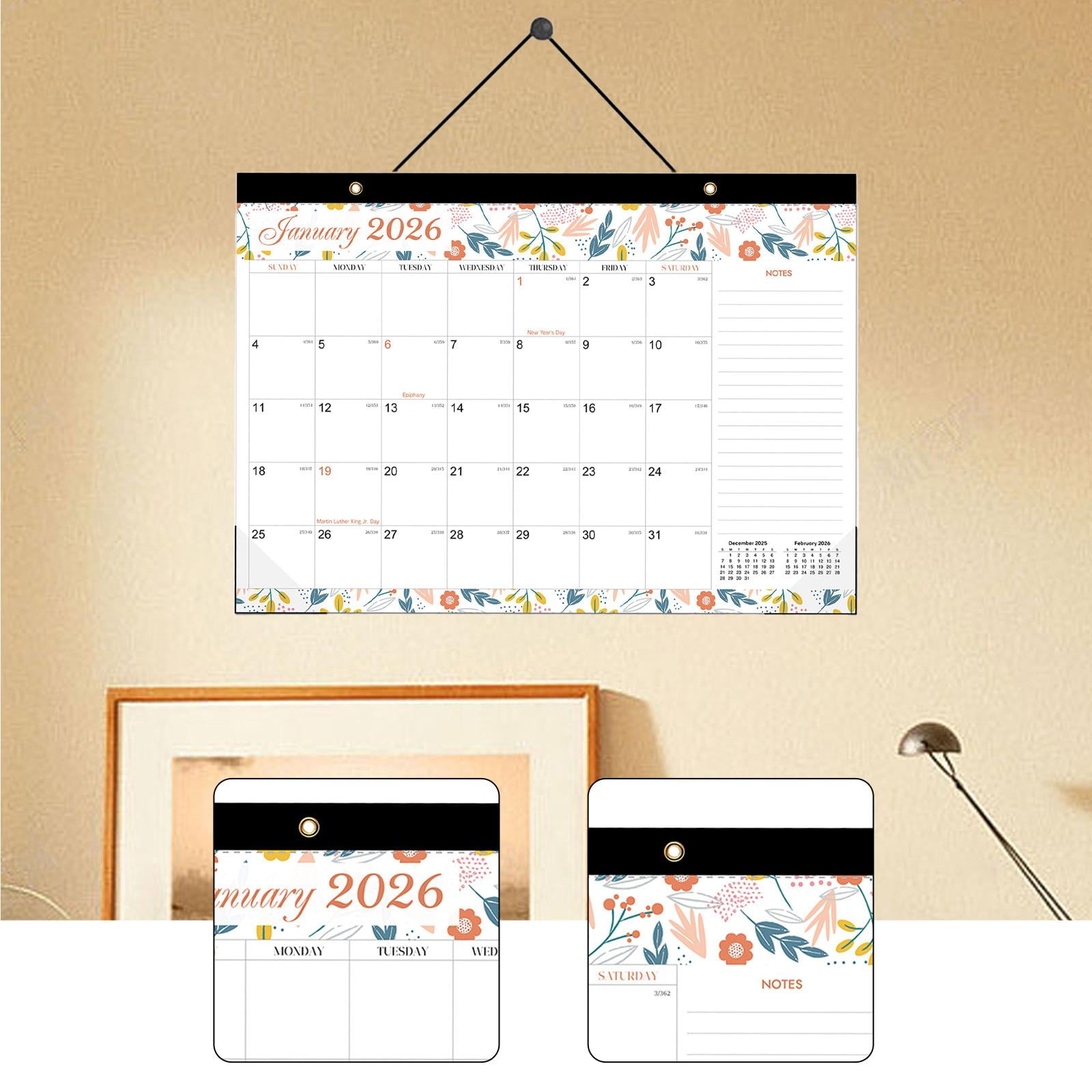 1 Desk Calendar 2026-2027 Monthly Planner with to Do List for Home Office School Tabletop Wall Hanging