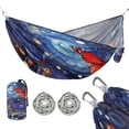 thumbnail image 2 of Wobogo Red Butterfly Camping Hammocks 330 lb Capacity with Tree Straps and Hanging Pockets for Outside Hiking Beach Backpack Travel, 2 of 8