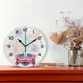 thumbnail image 7 of Dreamtimes Independence Day Wall Clock, 10 Inch Silent Non Ticking Round Clock Oil Painting Clock Easy to Read Clock for Living Room Bedroom Bathroom Home Decor, 7 of 7