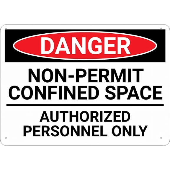 Danger Non Permit Sign - 8"x12" UV Printed Rust Free Aluminum Outdoor Yard Sign for Home Business Driveway