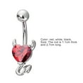 thumbnail image 7 of SmartBy Fashion Sexy Heart Shape Navel Belly Button Ring Rhinestone Body Piercing Jewelry, 7 of 7