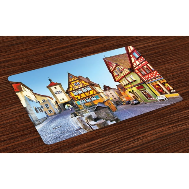 German Placemats Set of 4 Rothenburg ob der Tauber Bavaria Germany