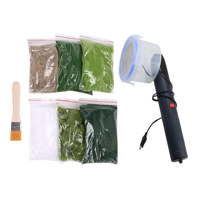 Máquina de flocado electrostático Sunnimix para bricolaje de césped estático, 24,5 cm x 7,3 cm