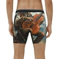 thumbnail image 4 of Rateoe Western Guitar Cowboy Print Men’s Underwear Boxer Briefs Soft Comfortable Underwear Boxer Briefs, Long Leg Briefs,Anti-chafing Boxer Briefs, 4 of 7