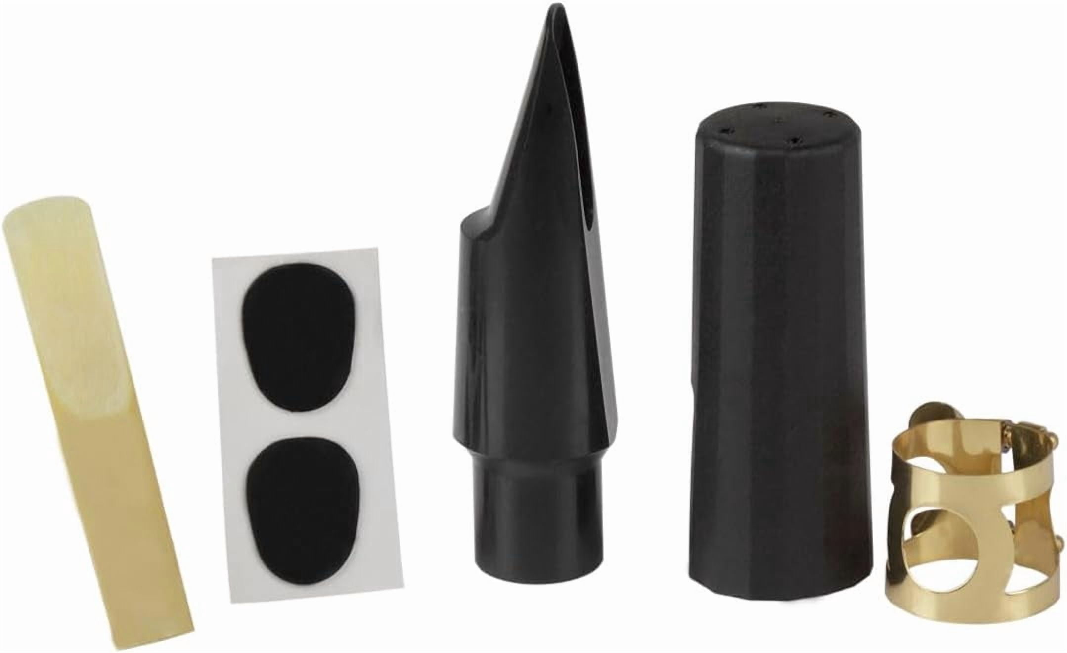 Tenor Sax Mouthpiece Kit Includes Saxophone Mouthpiece, Brass Ligature Fastener, Plastic Cap 2.5 Reed and Cushions Pads Fit for Tenor Sax Parts and Accessories 26 Pieces
