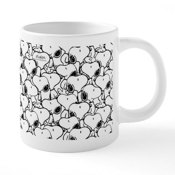 CafePress - Snoopy Pattern Mugs - 20 Oz White Ceramic Mega Mug