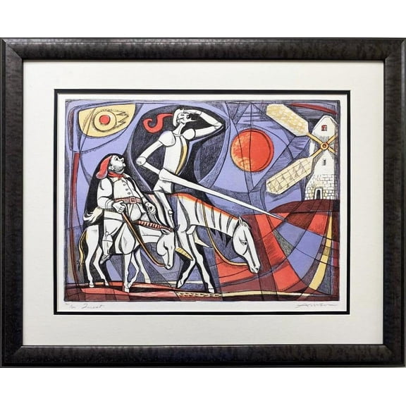 Irving Amen "Quest" FRAMED Hand Signed Limited Edition Litho Art Generic