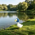 thumbnail image 5 of Fmbmuo 23 Inch Porch Goose Wig Funny Braided Hairpiece Weatherproof Outdoor Garden Statue Accessory,Blue, 5 of 5