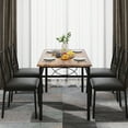 thumbnail image 4 of 5 Piece Dining Table Set for 4, Modern Small Table and Chairs Set with Metal Frame, Rectangular Dining Room Table for Kitchen, Small Space Dinette, Gray or Retro Color, 4 of 8