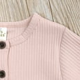 thumbnail image 4 of Newborn Baby Solid Color Jumpsuit Spring and Autumn Long-Sleeved Clothes Set Girls Boys Cotton Jumpsuit 0-24M, 4 of 8
